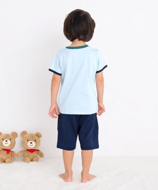 MIKI HOUSE HOT BISCUITS 【80-120cm】 ビーンズ ルームウェア 上下セット サックス