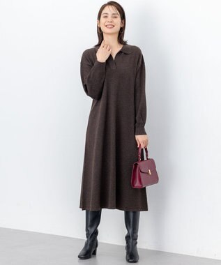 【加藤ローサさん着用】スキッパーニット ワンピース