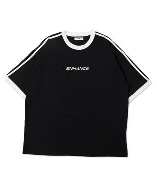 WEGO 【ユニセックス着用ITEM/MLサイズ展開】バックロゴラインリンガーT ブラック