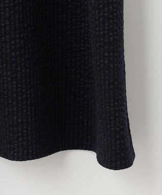 自由区 L 【WEB限定・洗える】シャドウサッカー ワンピース ネイビー系