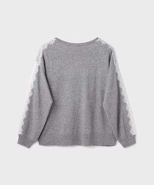 GRACE CONTINENTAL レーススリーブトップ グレー