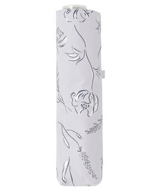 MOONBAT Fuwacool(フワクール) フワクールホワイト 晴雨兼用日傘 折りたたみ傘 シャイニープランツ 軽量 一級遮光／遮熱／UV ライトグレー