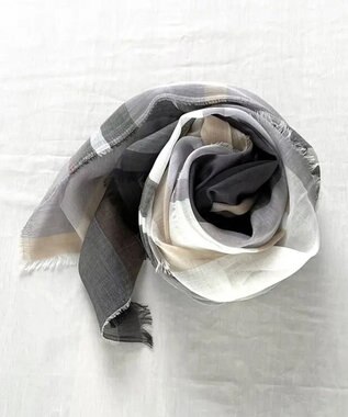 POLS 播州織 極細コットンストール グレイ