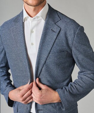 GOTAIRIKU 【吸水速乾/ウォッシャブル】ノルマンディーリネン カーディガンジャケット（24年モデル） サックスブルー系