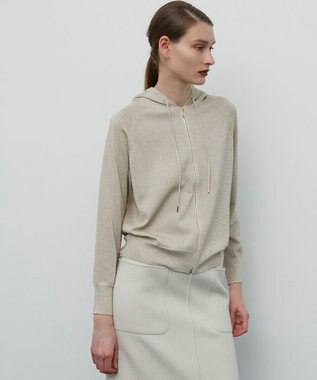 BEIGE， 【S-size】JUSSIEU / ラメ ニットパーカー Gold