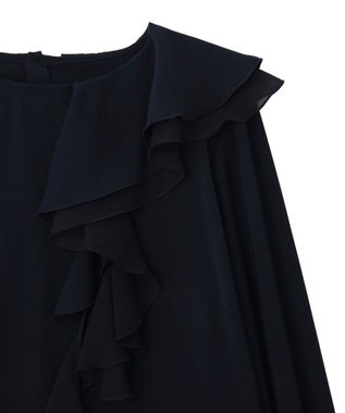YECCA VECCA アシメラッフルブラウス Navy