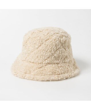 UNBILLION カシュネ cache nez / キルティングフェイクファーバケットハット ベージュ