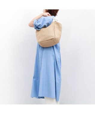 UNBILLION カシュカシュ cachecache / ポリプロピレンシート牛革付属トートバッグ ホワイト