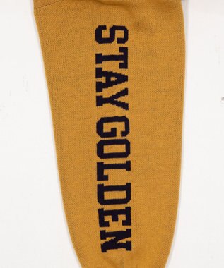 WEGO スリーブロゴニットプルオーバー イエロー