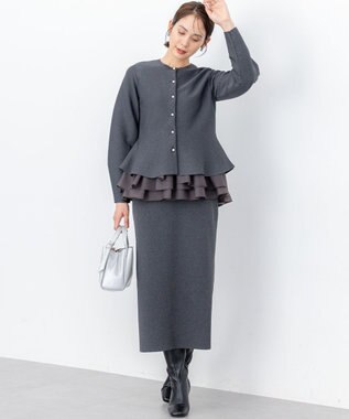 組曲 L 【WEB限定】スポンディッシュニットアップ グレー系