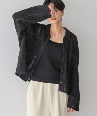 AMERICAN HOLIC Ｗポケットレースシャツ Black