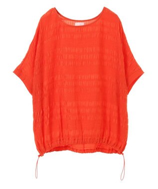 Green Parks ドロスト表面感プルオーバー Orange