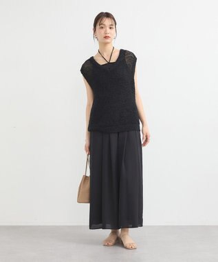 earth music&ecology 選べる丈アソートスカーチョ Black