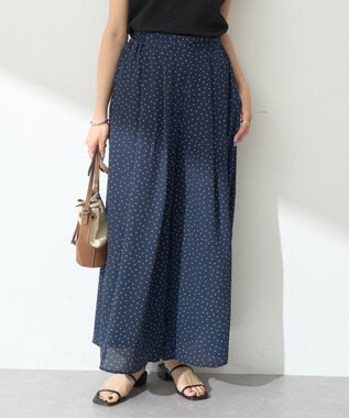 earth music&ecology 選べる丈アソートスカーチョ Dot Navy