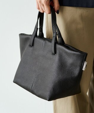 russet レザーダブルハンドルミニトート(CE-1638) Black