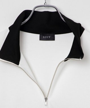 WEGO ドルマンポンチハーフジップロンT ホワイト