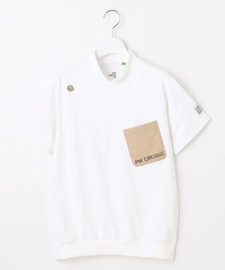 PW CIRCULUS 【吸水速乾 / UV遮蔽率99.5% UVカット / ストレッチ】【WOMEN】ポケットモックT ゴルフウェア レディース ホワイト系