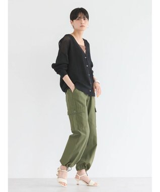 AMERICAN HOLIC ２ＷＡＹメッシュ編みニットカーディガン Black