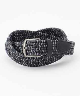 JOSEPH ABBOUD 【伸びる】ダブルメランジレザーメッシュ ベルト