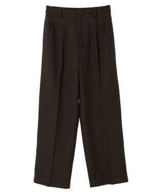 AMERICAN HOLIC ツイードタックワイドパンツ Brown