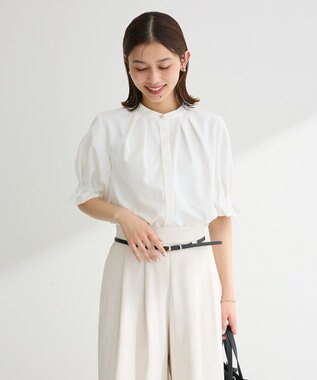 Green Parks タックショートスリーブブラウス