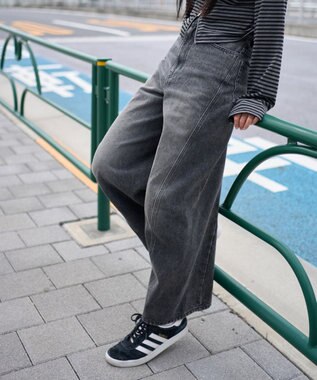 WEGO 【ユニセックス着用ITEM/SMLサイズ展開】カバーフィットバルーンデニムパンツ デニムブラックソノタ