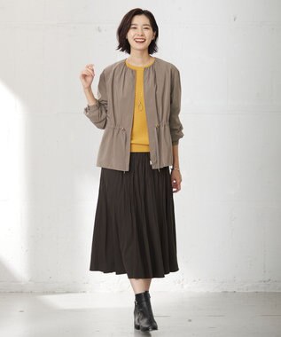 J.PRESS LADIES 【洗える】VIS/PE RIB ドルマンスリーブ ニット イエロー系