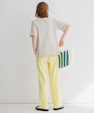23区 【洗える】スラブツイルストレッチ ベイカー パンツ [WEB限定]イエロー系