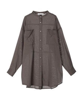 AMERICAN HOLIC イージーケア＋接触冷感　Ｗポケットシャツチュニック Brown