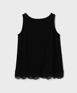 GRACE CONTINENTAL ヘムレースカットトップ ブラック
