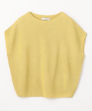 ANY L 【洗濯機可能/アンチピリング/UVケア】アクリルガーターコクーンニット イエロー