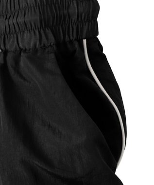 WEGO 【ウエストゴム】パイピングトラックパンツ ブラック