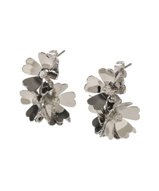 YECCA VECCA メタルフラワーピアス Silver