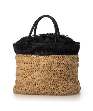 UNBILLION カシュカシュ cachecache / ラメ切替クロッシェトート カゴバッグ