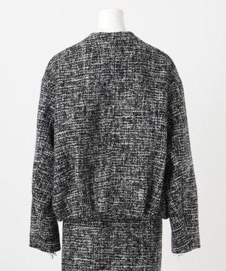 23区 【エステータ】NESSO ツイード ブルゾン ブラック系1