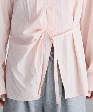 CRAFT STANDARD BOUTIQUE ベルト付きカシュクールシャツ Light Pink