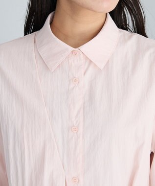CRAFT STANDARD BOUTIQUE ベルト付きカシュクールシャツ Light Pink