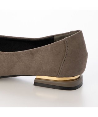 MODE ET JACOMO <noyau>ポインテッドトゥコンビデザインパンプス ダークグレー