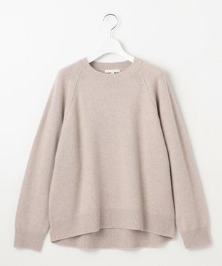 自由区 S 【カタログ掲載】ウールカシミヤブレンドスパンコールラグランスリーブ ニット ベージュ