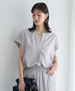 YECCA VECCA 【マシンウォッシャブル】サラサラスキッパーブラウス