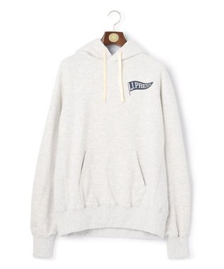 J.PRESS MEN 【Pennant Label】Hoodie / J.PRESS Flag ライトグレー系
