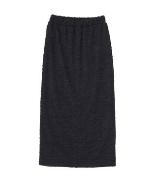 Green Parks 表面感ポコポコＩラインスカート Black