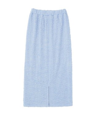 Green Parks 表面感ポコポコＩラインスカート Sax