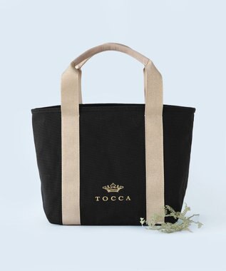 TOCCA 【WEB＆一部店舗限定】LUMINA STRADA CANVAS TOTE キャンバストートバッグ ブラック×ゴールド