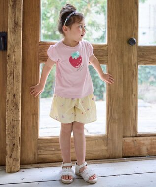 ANY KIDS しゃらしゃらモチーフ Tシャツ ピンク（いちご）