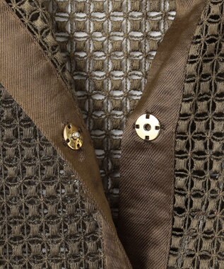 BEIGE， NIGELLA / 異素材MIXコットンレースブラウス Khaki