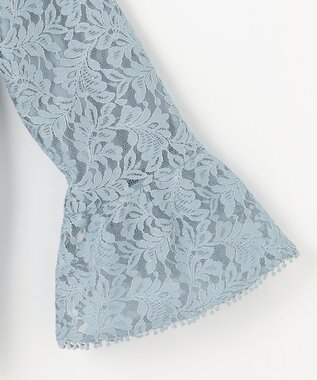 組曲 L 【23SS】ラッセルフラワーレースブラウス サックスブルー系