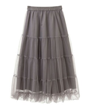 earth music&ecology チュールバルーンスカート Camel