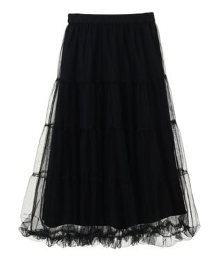 earth music&ecology チュールバルーンスカート Camel