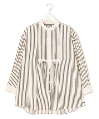 J.PRESS YORK STREET 【WOMEN】ワンウォッシュタイプライターブラウス ブラック系1